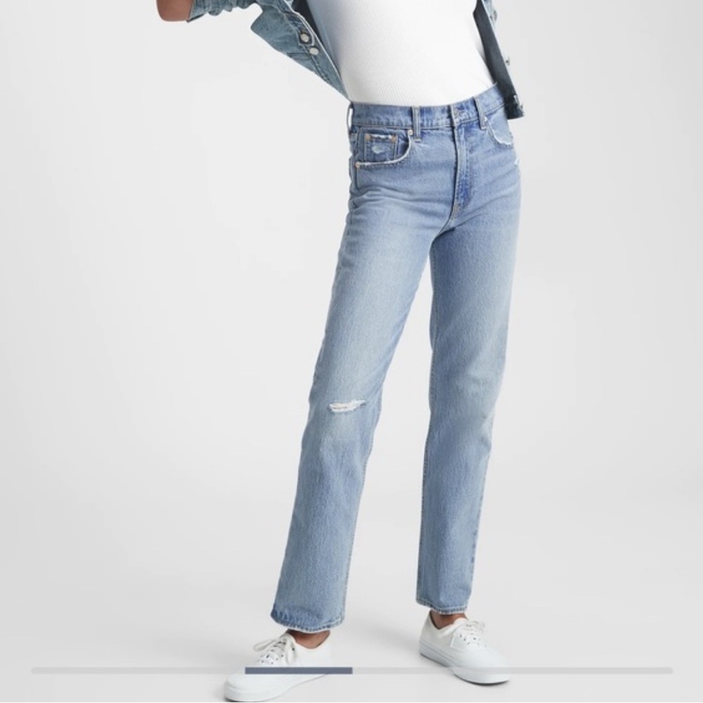 GAP Sky High Straight Leg Jeans
